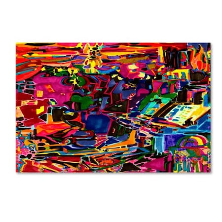 Josh Byer 'Fire In The Arcade' Canvas Art,35x47